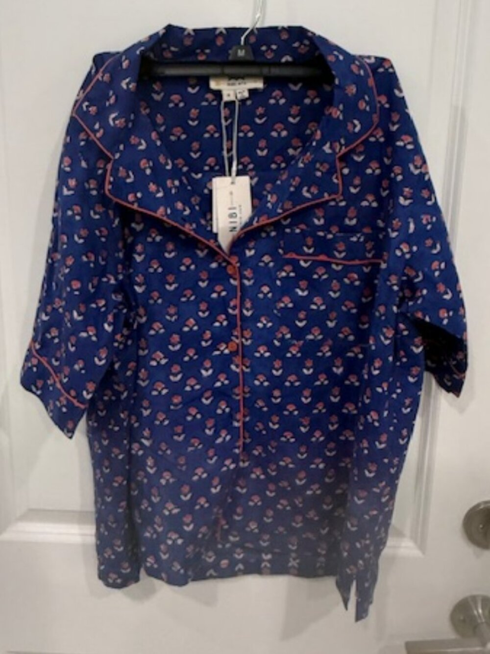 Nibi Mtk Paola Ditsy Navy Pajama Top
